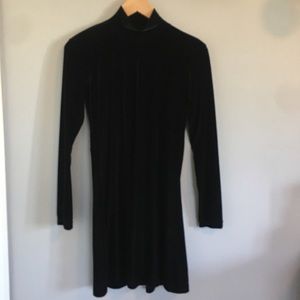 Velvet Mock Neck Dress
